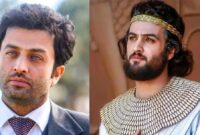 پشت صحنه سریال یوسف پیامبر؛ «یوزارسیف» و «فرج‌الله سلحشور» در حال تمرین «شمشیرزنی» + عکس